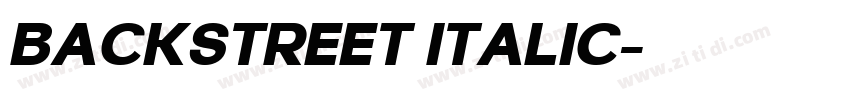 BACKSTREET ITALIC字体转换